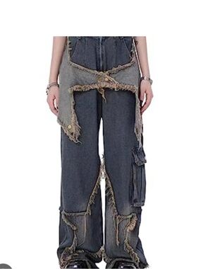 Aelfric Eden Distressed Star Wide-Leg Jeans